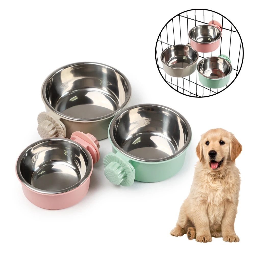 Stainless Steel Dog Bowl Feeder Cage Hanging Pet Bowl Water Dispenser Dog Food Container Cat Bowls For Puppy Supplies
Stainless Steel Dog Bowl Feeder Cage Hanging Pet Bowl Water Dispenser Dog Food Container Cat Bowls For Puppy Supplies