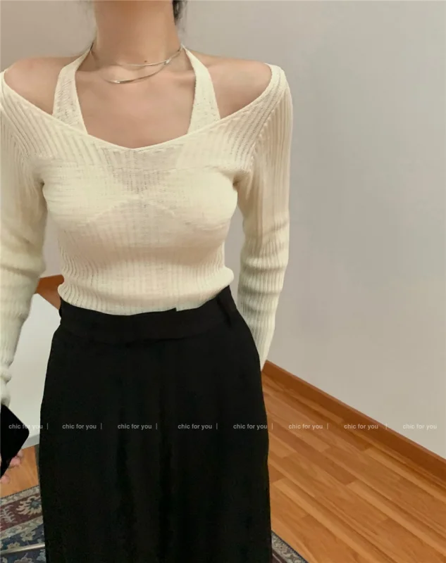 Женский белый свитер с лямкой на шее, из двух предметов, весна-осень Nuyoah
Женский белый свитер с лямкой на шее, из двух предметов, весна-осень Nuyoah