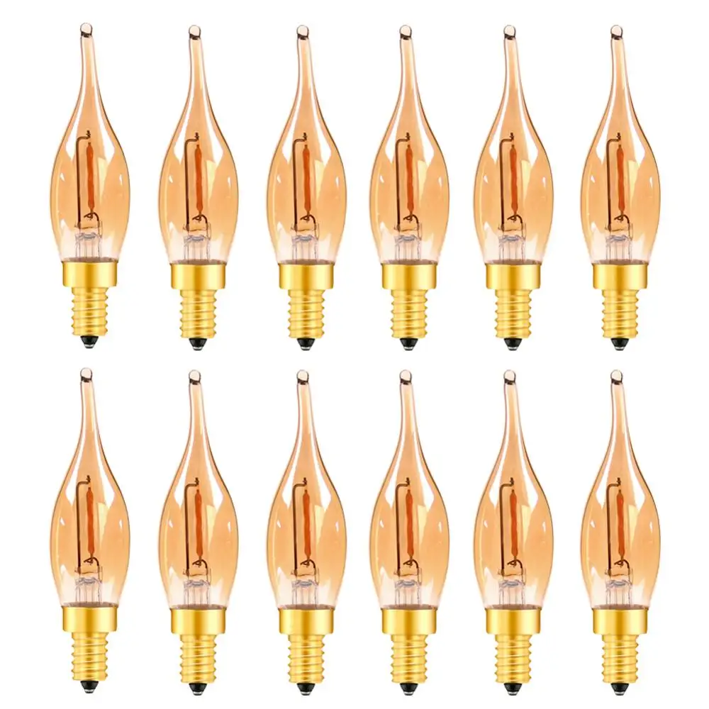 C22T LED bulb 0.5W light candle lamps Amber Glow 4w incandescent lamp Replacement E14 candelabra base led filament night lamp
C22T LED bulb 0.5W light candle lamps Amber Glow 4w incandescent lamp Replacement E14 candelabra base led filament night lamp