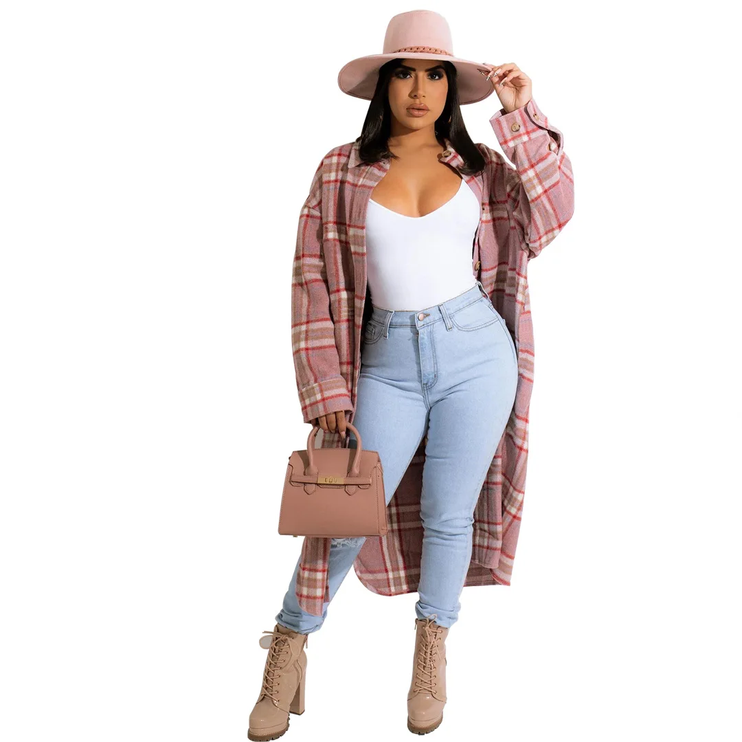 new women's cardigan plaid T-shirt X-long Autumn and winter plus fashion shirts for women
new women's cardigan plaid T-shirt X-long Autumn and winter plus fashion shirts for women