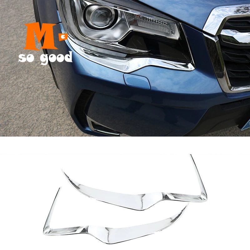 ABS хром для Subaru Forester 2013 2014 2015 2016 Автомобильные фары передний светильник бровей