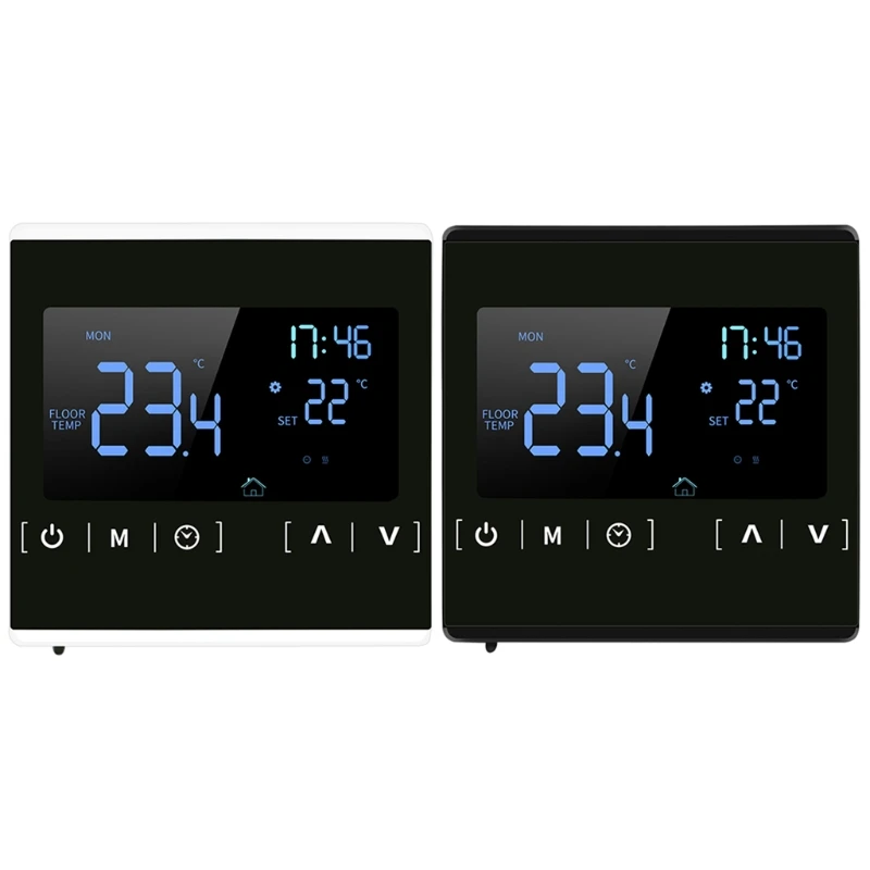 Термостат для теплого помещения с сенсорным экраном 110 В 120 220 230 терморегулятор 16