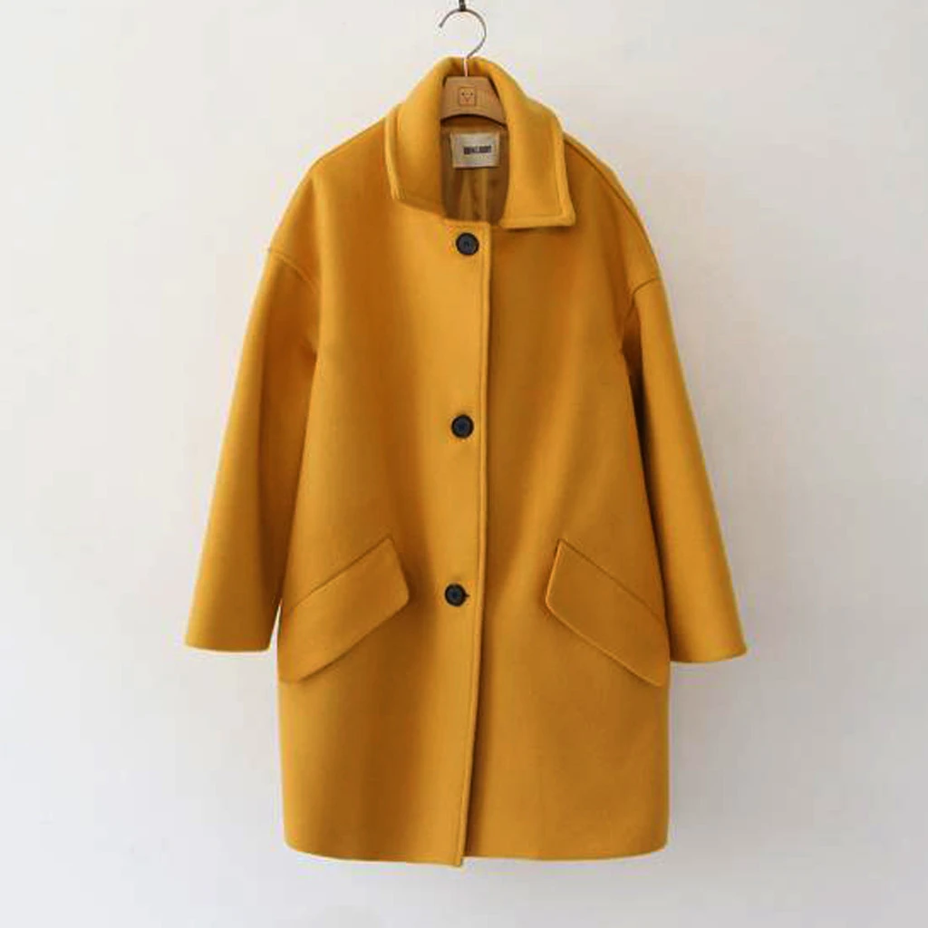 Женское длинное пальто-кардиган CHAMSGEND теплое офисное пальто большого размера