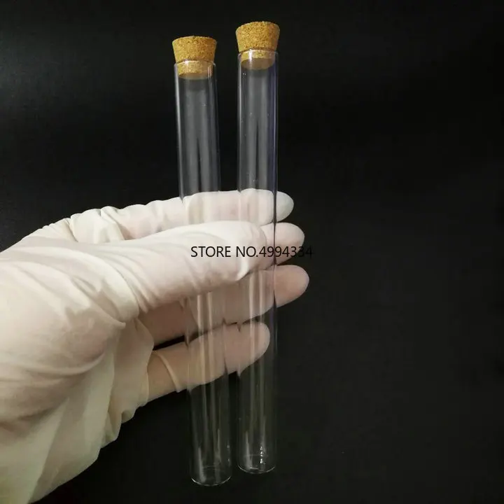 100pcs/lot 15x150mm Transparent Glass Flat Bottom Test Tubes with cork stopper for Laboratory Glassware
100pcs/lot 15x150mm Transparent Glass Flat Bottom Test Tubes with cork stopper for Laboratory Glassware