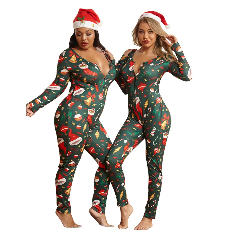 Cartoon Printed Autumn Christmas Bodysuit 2020 Women Long Sleeve Fitness Jumpsuit Fashion Homewear Playsuits
Cartoon Printed Autumn Christmas Bodysuit 2020 Women Long Sleeve Fitness Jumpsuit Fashion Homewear Playsuits