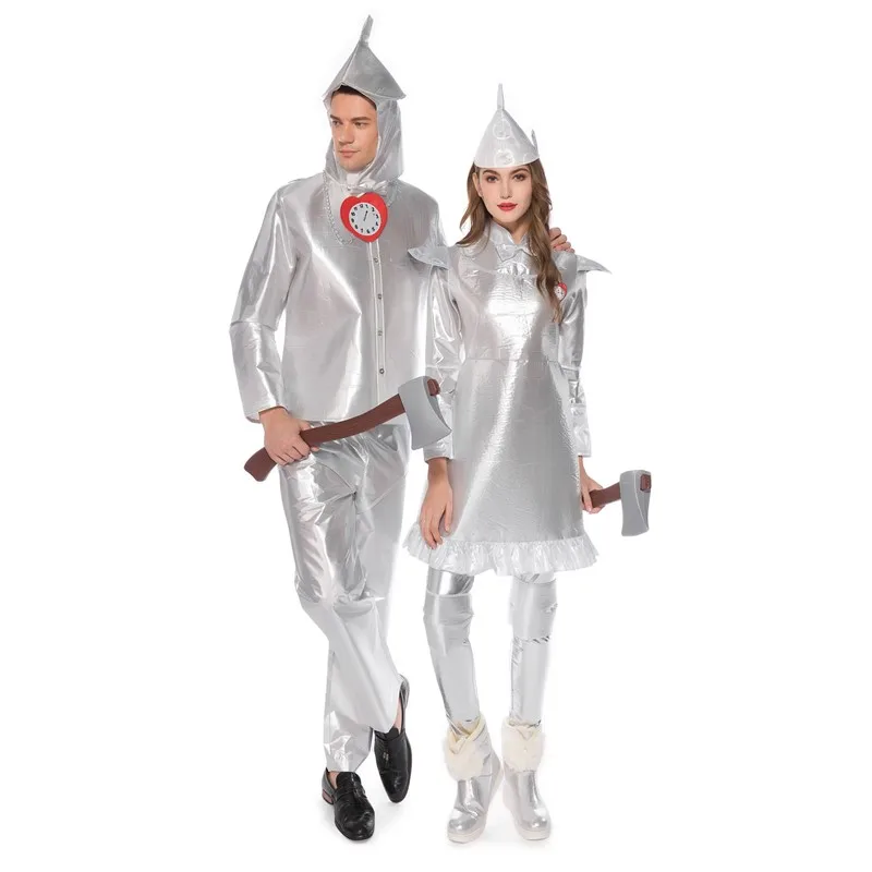 Halloween Purim Party Wizard of Oz Cosplay Costume Christmas Masquerade Anime silver Tin Man Couples Cosplay Dress
Halloween Purim Party Wizard of Oz Cosplay Costume Christmas Masquerade Anime silver Tin Man Couples Cosplay Dress