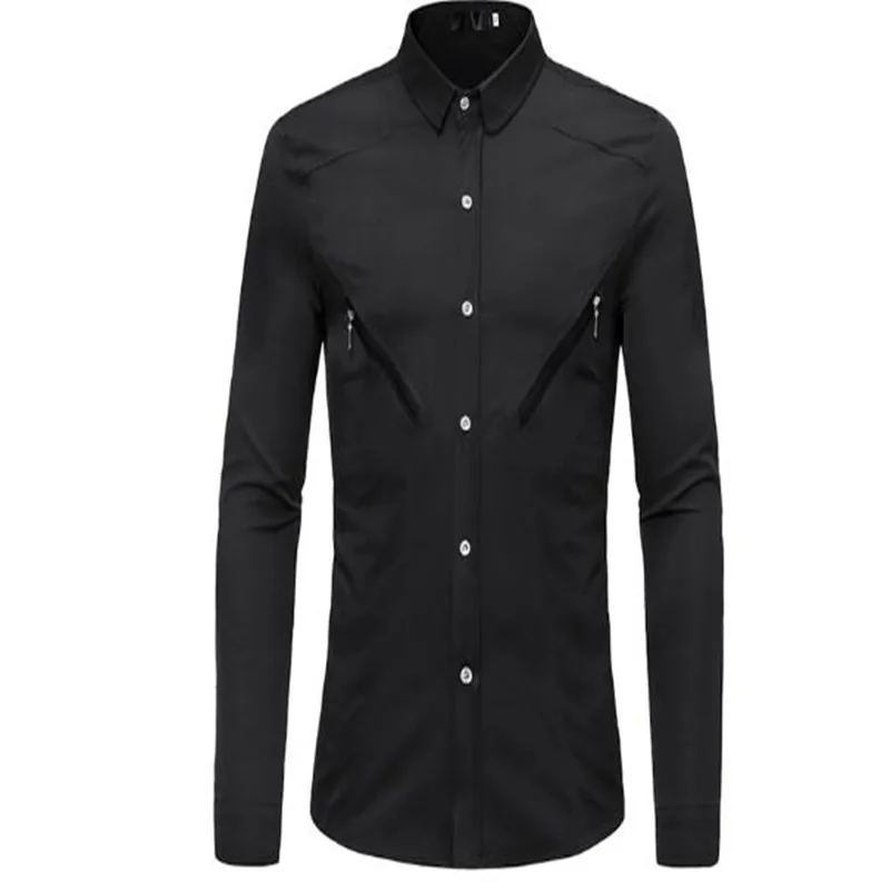 Spring and summer new zipper decorative long-sleeved shirt Korean version lapel men's casual shirt fashion CS27
Spring and summer new zipper decorative long-sleeved shirt Korean version lapel men's casual shirt fashion CS27