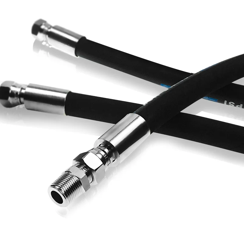 DN10 R1 17.5 bar 175 Mpa 2537psi hydraulic hose steel wire braided hose assembly with both carbon steel straight fittings
DN10 R1 17.5 bar 175 Mpa 2537psi hydraulic hose steel wire braided hose assembly with both carbon steel straight fittings