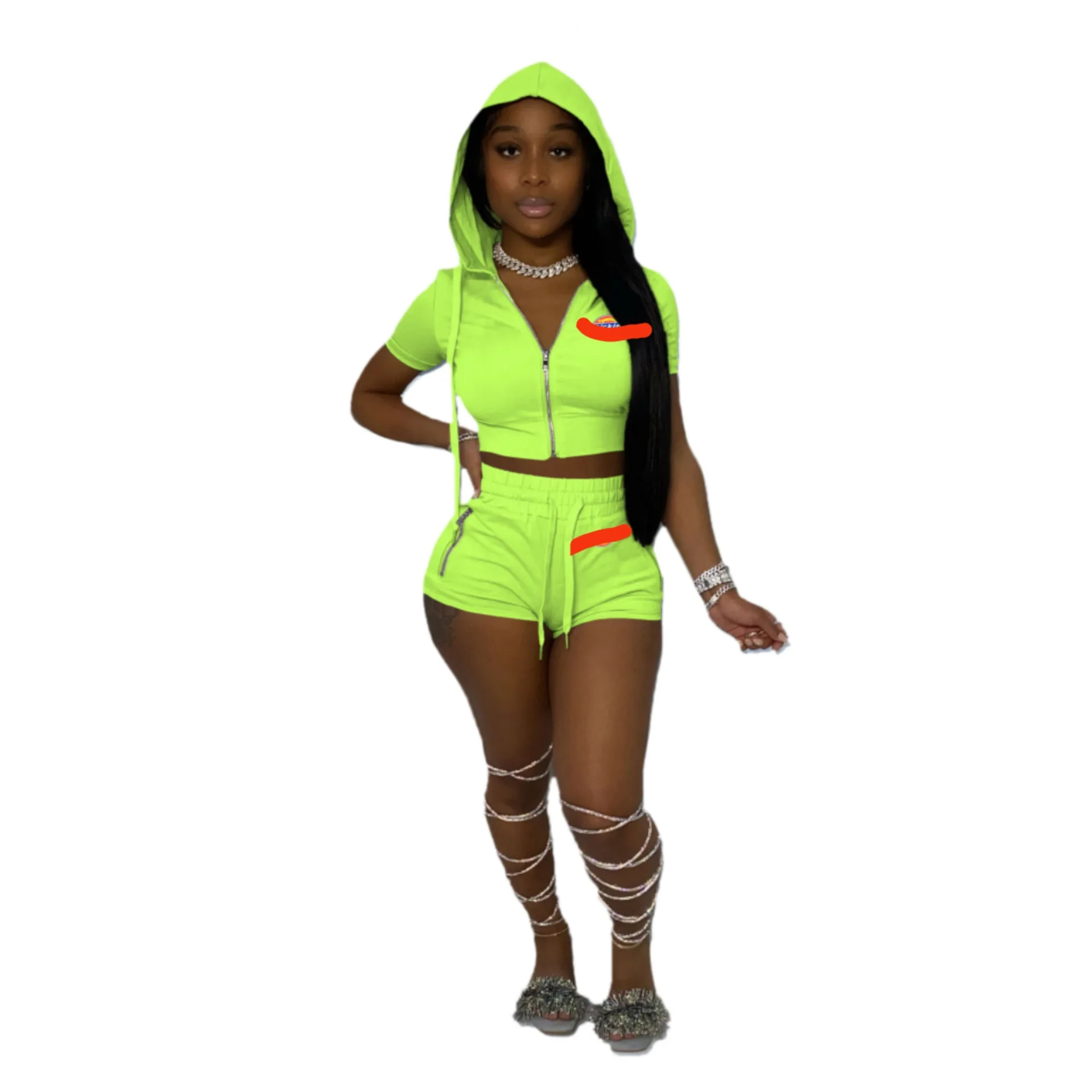 Sports Style Two Piece Suit Women's Clothing Custom Personality Sexy Zipper Hooded Collar Fashion Lace Casual Solid Color Suit
Sports Style Two Piece Suit Women's Clothing Custom Personality Sexy Zipper Hooded Collar Fashion Lace Casual Solid Color Suit