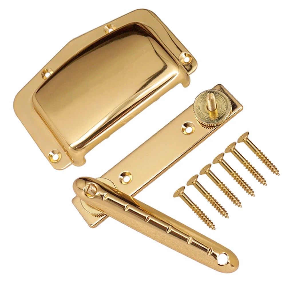 Adjustable Fixed Bridge Tailpiece and Cover for 6 String Electric Guitar Replacement
Adjustable Fixed Bridge Tailpiece and Cover for 6 String Electric Guitar Replacement