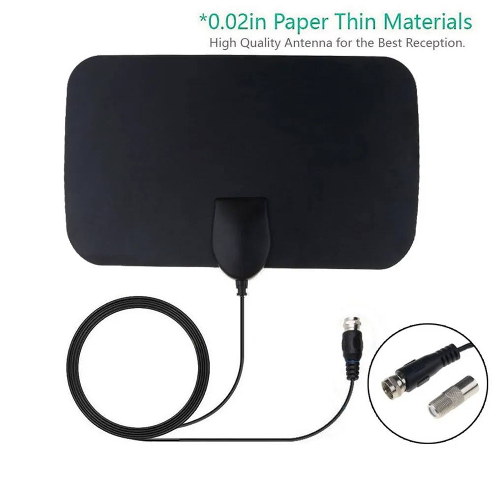 Black TV Antenna For Digital TV DIGITAL Converter Boxes HDTV Antenna TV Receiver With 3 Feet Coaxial Cable 720P/1080/1080P/ATSC
Black TV Antenna For Digital TV DIGITAL Converter Boxes HDTV Antenna TV Receiver With 3 Feet Coaxial Cable 720P/1080/1080P/ATSC