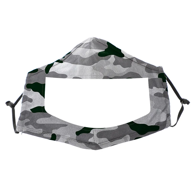 

Camouflage Cotton Party Mask Lip Language Mask Deaf And Mute Dedicated Outdoor Adult Straw Mask Can Drink Water Carnival Party