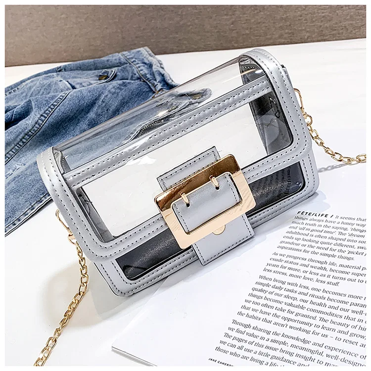 Transparent Square Bag PU Fashion Luxury Crossbody Women Bags Designer Chain Summer Square Patchwork Shoulder Bolsas De Mujer
Transparent Square Bag PU Fashion Luxury Crossbody Women Bags Designer Chain Summer Square Patchwork Shoulder Bolsas De Mujer