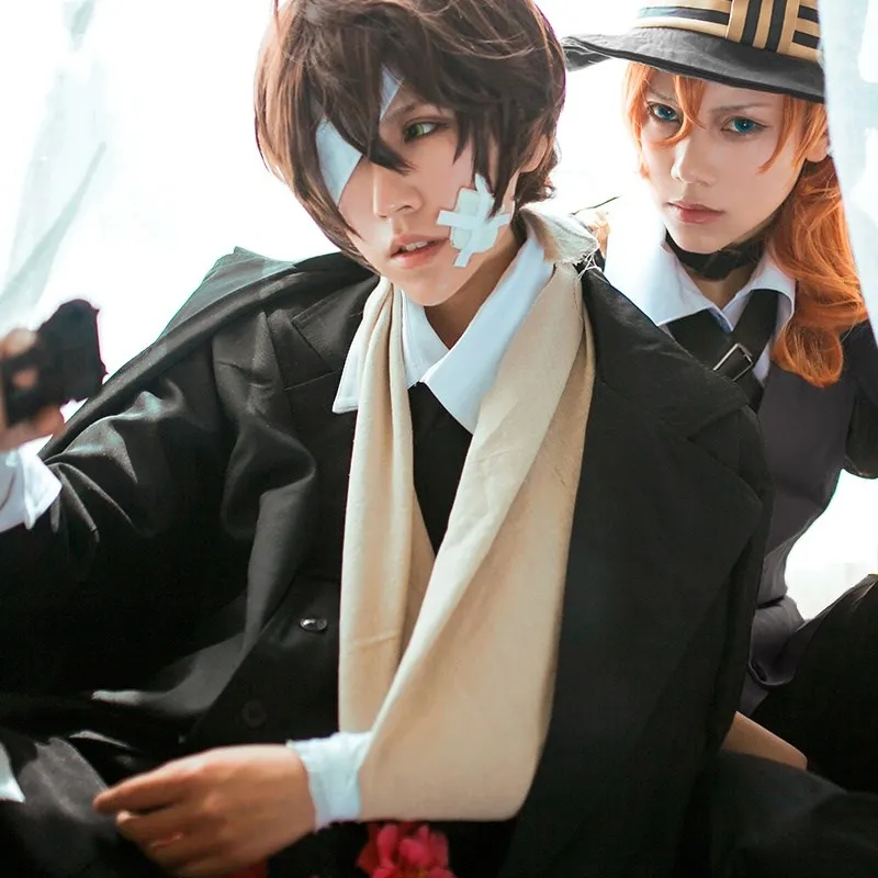 High Quality Anime Bungo Stray Dogs Dazai Osamu Cosplay Costume Black Trench Outfit Jacket Halloween Christmas Suits Coat
High Quality Anime Bungo Stray Dogs Dazai Osamu Cosplay Costume Black Trench Outfit Jacket Halloween Christmas Suits Coat
