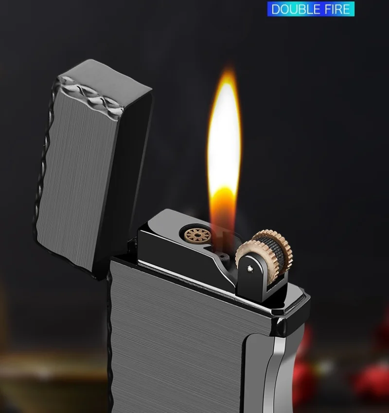 Double Fire Cigar Punch Lighters Refillable Windproof Lighters Gentlemen Double Jet Flame Cigarette Torch Lighter (without gas)
Double Fire Cigar Punch Lighters Refillable Windproof Lighters Gentlemen Double Jet Flame Cigarette Torch Lighter (without gas)