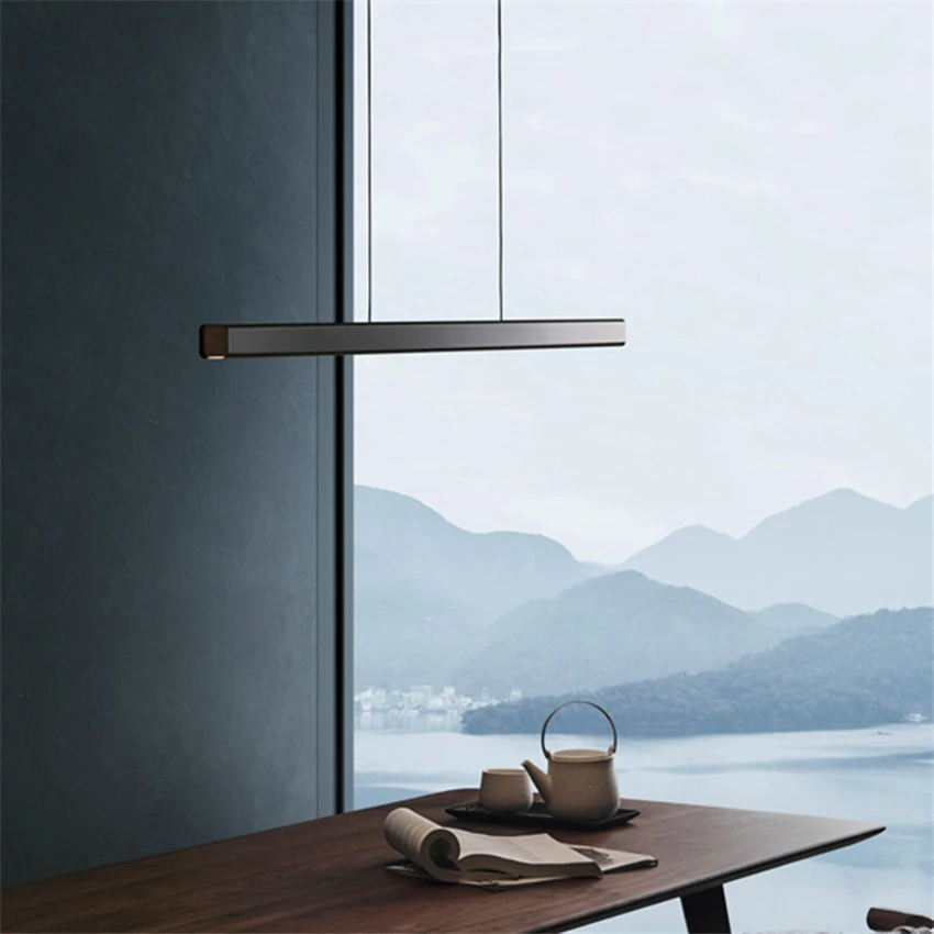 Modern Long Wood LED Pendant Iights Lighting Nordic Minimalist Aluminum LED Pendant Lamp Restaurant Study Bedroom Deco Luminarie
Modern Long Wood LED Pendant Iights Lighting Nordic Minimalist Aluminum LED Pendant Lamp Restaurant Study Bedroom Deco Luminarie