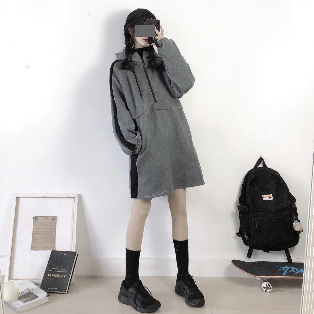Hoodies Women Autumn Winter 2020 Long Loose Grunge Fleece Warm Hooded Sweatshirt for Sweet Girl Cute Demon Horns Design
Hoodies Women Autumn Winter 2020 Long Loose Grunge Fleece Warm Hooded Sweatshirt for Sweet Girl Cute Demon Horns Design