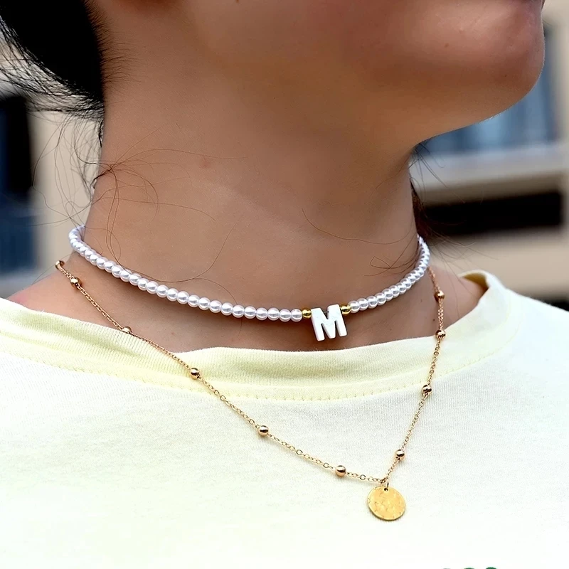2021 Fashion Creative Letter Pearl Necklace Simple Retro Pendant Necklace Gold Pendant Jewelry Gift
2021 Fashion Creative Letter Pearl Necklace Simple Retro Pendant Necklace Gold Pendant Jewelry Gift