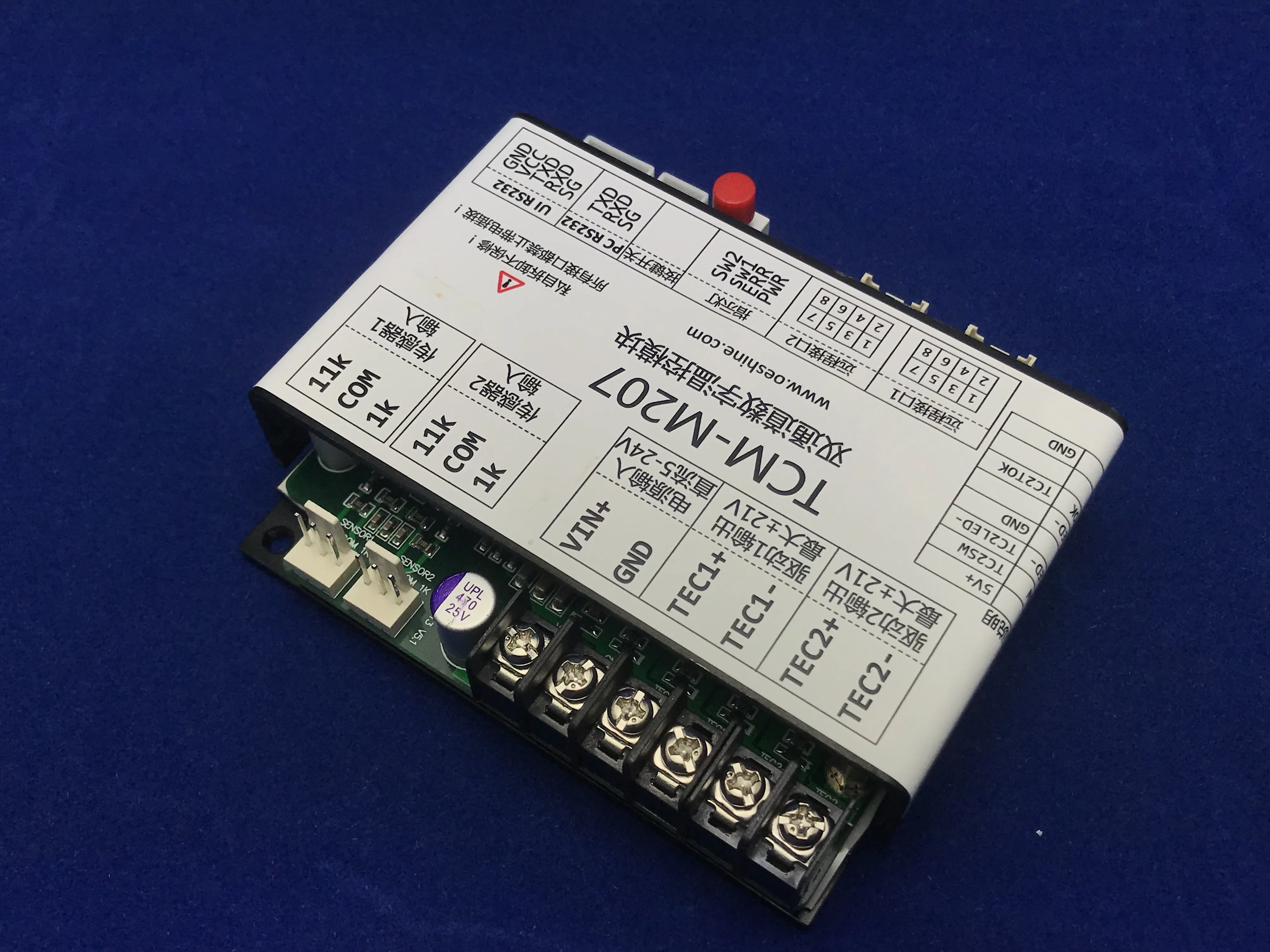 TEC Thermostat, Semiconductor Chiller Temperature Control Module, Dual Channel 7A Current TCM-M207
TEC Thermostat, Semiconductor Chiller Temperature Control Module, Dual Channel 7A Current TCM-M207