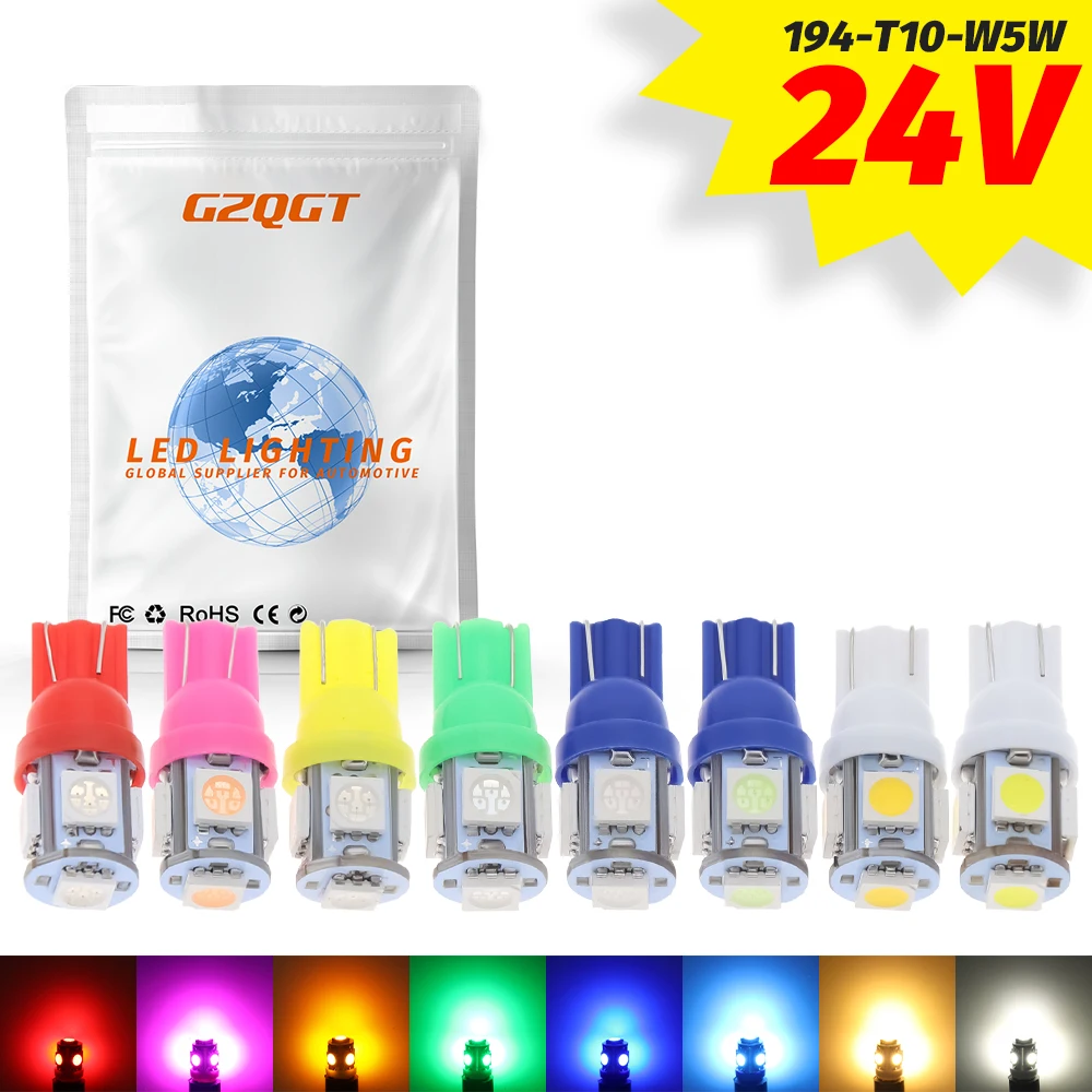 Светодиодсветодиодный лампа с клиновидным цоколем T10 194 168 W5W 5 SMD 5050 5SMD, 10x24 В, белый, зеленый, синий, красный, желтый, 24 В постоянного тока, t10 5smd ...
Светодиодсветодиодный лампа с клиновидным цоколем T10 194 168 W5W 5 SMD 5050 5SMD, 10x24 В, белый, зеленый, синий, красный, желтый, 24 В постоянного тока, t10 5smd ...