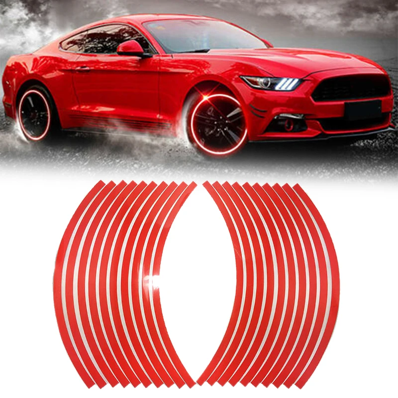 20 Red Reflective Motorcycles Along The Striped Wheel Decal Tape Sticker Ring Arc Night Reflective Decorative Strip
20 Red Reflective Motorcycles Along The Striped Wheel Decal Tape Sticker Ring Arc Night Reflective Decorative Strip