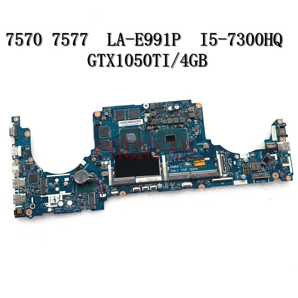 Для DELL Vostro 7570 7577 Материнская плата ноутбука I5 7300HQ GTX1050TI 4 Гб CKA50 CKF50 LA E991P CN 0WRRNY WRRNY