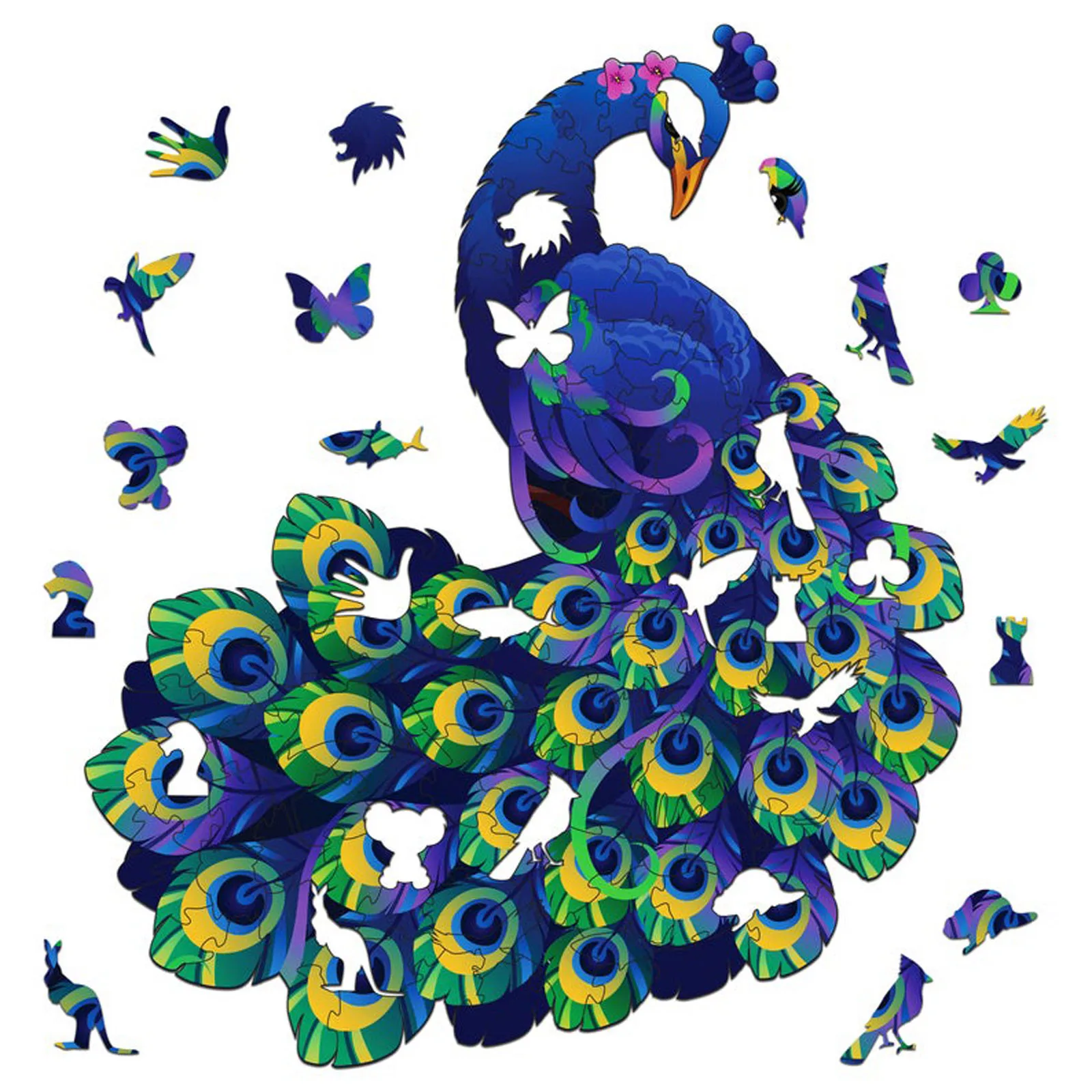 Jigsaw Puzzles Educational Toy Adult And Children Educational Holiday Gift Unique Wooden Peacock Cat Irregular Puzzle Paper 
Jigsaw Puzzles Educational Toy Adult And Children Educational Holiday Gift Unique Wooden Peacock Cat Irregular Puzzle Paper