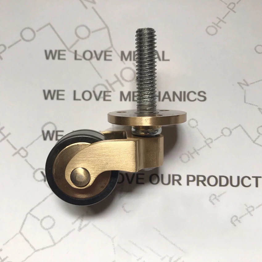 4PCS/Lot Brass Swivel Casters Heavy Duty Thread Rod Casters Wheels with Black Rubber Coated for Chairs, Tables, Furniture
4PCS/Lot Brass Swivel Casters Heavy Duty Thread Rod Casters Wheels with Black Rubber Coated for Chairs, Tables, Furniture