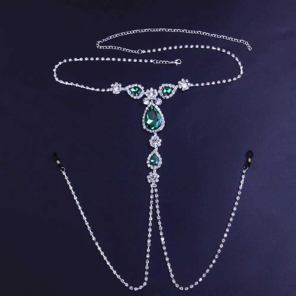 Unique Luxury Big Green Crystal Sexy Nipple Non Piercing Chain Body Jewelry for Adult Bling Rhinestone Body Chain Bra Necklace
Unique Luxury Big Green Crystal Sexy Nipple Non Piercing Chain Body Jewelry for Adult Bling Rhinestone Body Chain Bra Necklace