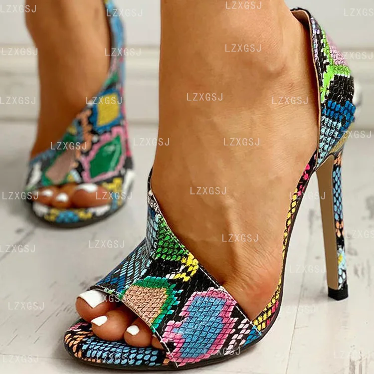 2020 Summer Snakeskin Shoes Solid Color Casual Open Toe Super High Heel Fish Head Pumps Size 34-43 Women Female Leather Sandals
2020 Summer Snakeskin Shoes Solid Color Casual Open Toe Super High Heel Fish Head Pumps Size 34-43 Women Female Leather Sandals