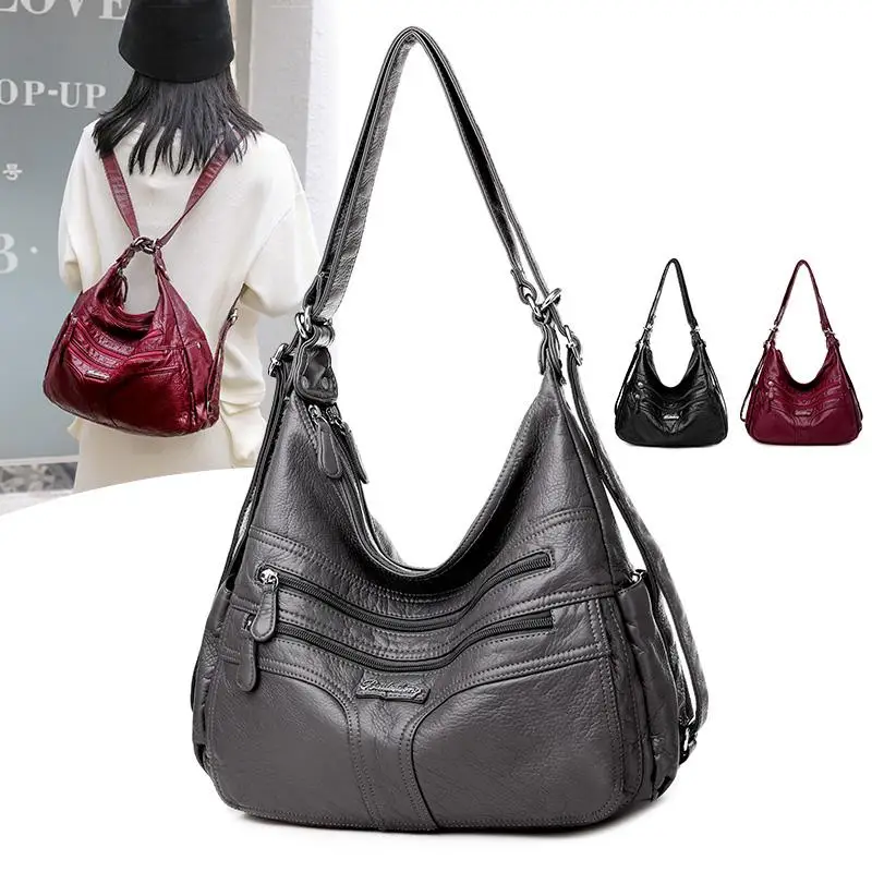 Hot Leather Luxury Handbags Women Bags Designer Multifunction Shoulder Bags For Women Travel Back Pack Mochila Feminina Sa
Hot Leather Luxury Handbags Women Bags Designer Multifunction Shoulder Bags For Women Travel Back Pack Mochila Feminina Sa