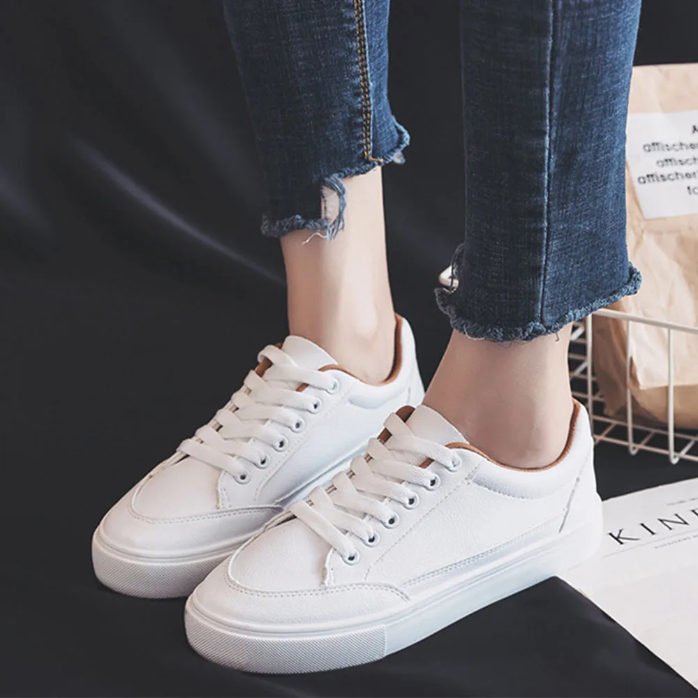 Womens Vulcanized Shoes New Fashion Sports Sneakers White Comfortable Flat Shoes
Womens Vulcanized Shoes New Fashion Sports Sneakers White Comfortable Flat Shoes