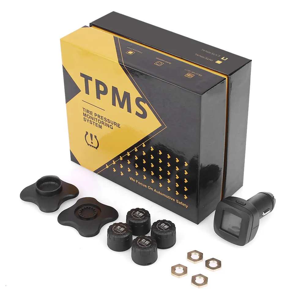 New Tire Pressure Monitoring System Car 4PCS Sensor Tire Pressure Alarm Cigarette Lighter USB Interface TPMS Real-Time Display
New Tire Pressure Monitoring System Car 4PCS Sensor Tire Pressure Alarm Cigarette Lighter USB Interface TPMS Real-Time Display