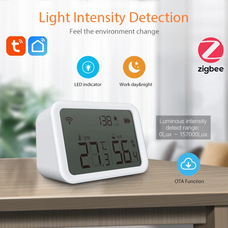 Tuya ZigBee Temperature Sensor Humidity Sensor APP Remote Control Smart Life Indoor Hygrometer Thermometer Detector With OTA
Tuya ZigBee Temperature Sensor Humidity Sensor APP Remote Control Smart Life Indoor Hygrometer Thermometer Detector With OTA
