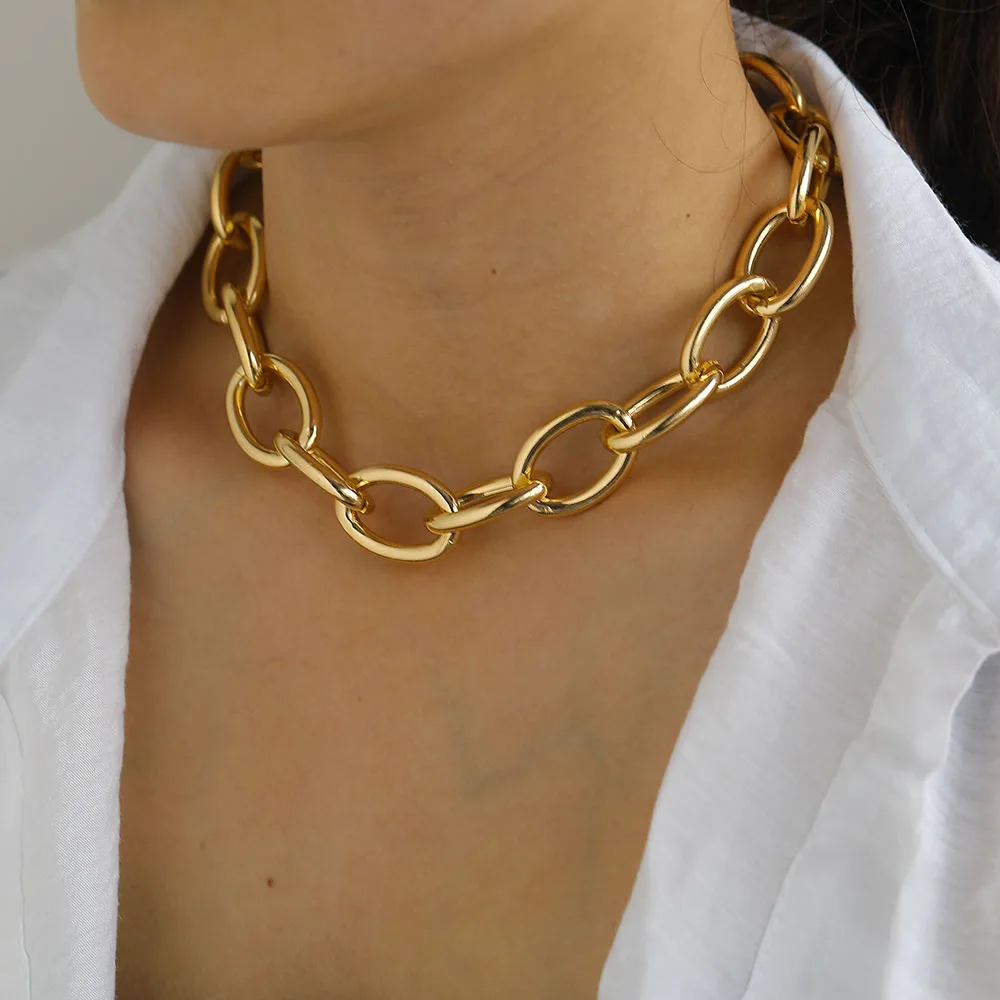 IPARAM Fashion Punk Gold Chain Choker Necklace Statement Women's Geometric Thick Chain Clavicle Necklace 2020 Bohemian Jewelry
IPARAM Fashion Punk Gold Chain Choker Necklace Statement Women's Geometric Thick Chain Clavicle Necklace 2020 Bohemian Jewelry