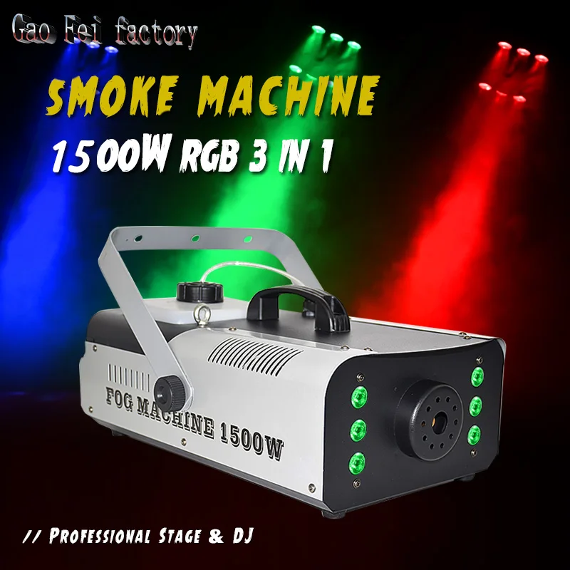 Fog Machine 1500W 6 LED Lights Smoke Machine With LED Wash RGB Strobe Effect Remote Control For Halloween Wedding Party Stage DJ
Fog Machine 1500W 6 LED Lights Smoke Machine With LED Wash RGB Strobe Effect Remote Control For Halloween Wedding Party Stage DJ