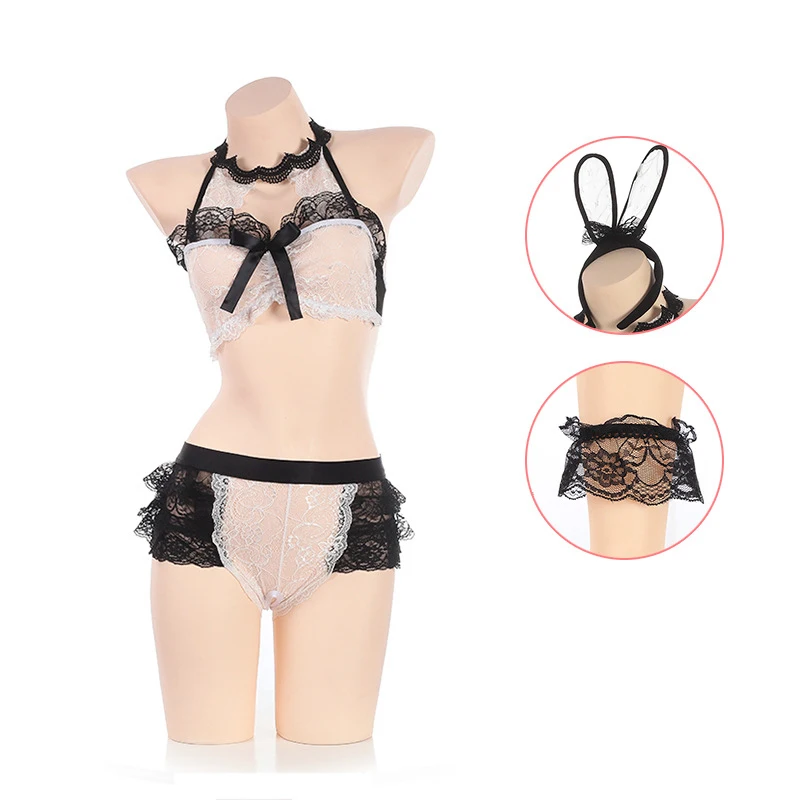Kawaii Lace Maid Bunny Girl Pajamas Cosplay Lingerie Transparent Sexy Underwear Bra Underwear Uniform Sexy Halloween Costumes
Kawaii Lace Maid Bunny Girl Pajamas Cosplay Lingerie Transparent Sexy Underwear Bra Underwear Uniform Sexy Halloween Costumes