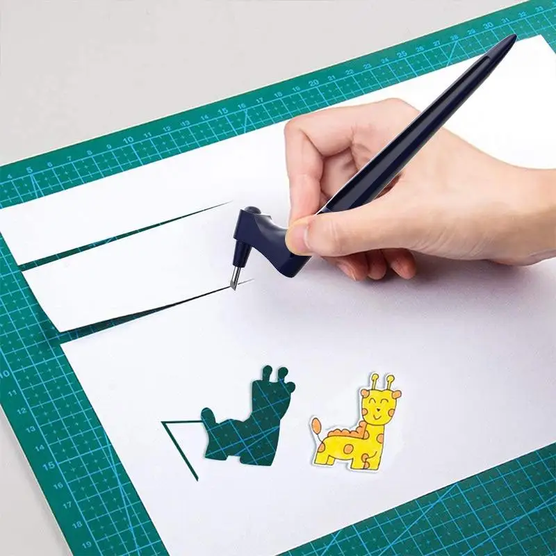 Craft Cutting Tools For Paper Crafts With Triangle Ruler 360 Degree Rotating Blade Craft Knife Utility knife Paper-cutting Pen
Craft Cutting Tools For Paper Crafts With Triangle Ruler 360 Degree Rotating Blade Craft Knife Utility knife Paper-cutting Pen