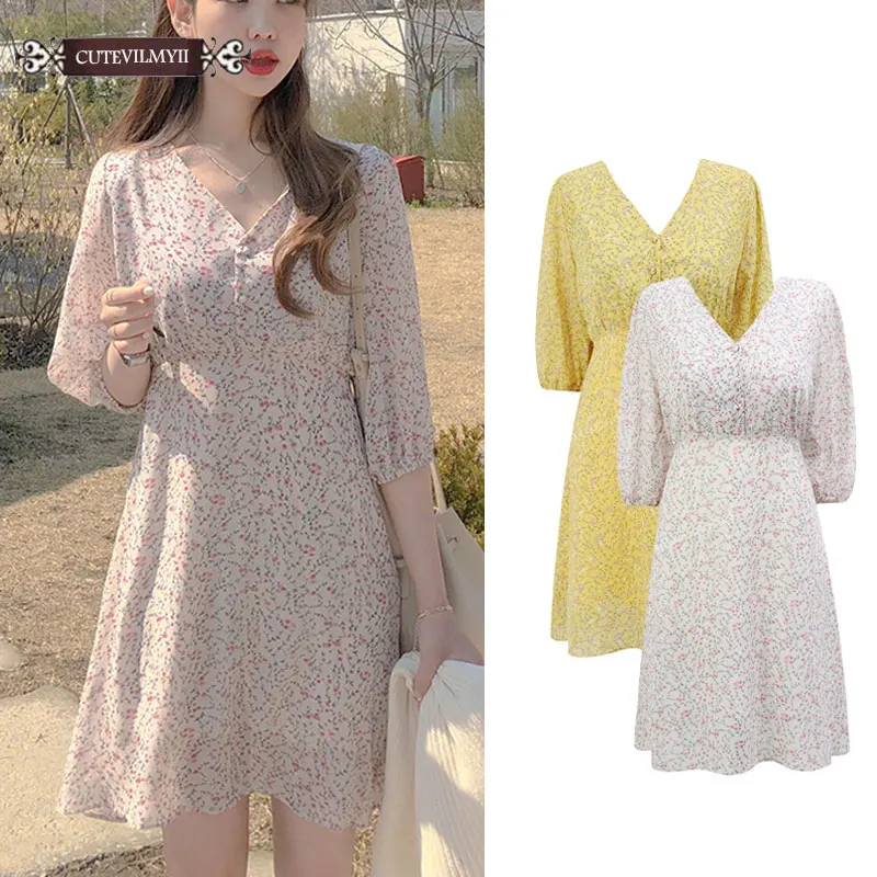 2020 Bow Tie Cute Mini Dresses Women Summer Preppy Style Girls Cutevilmyii Korean Japanese Floral Printed V Neck Shirt Dress E23
2020 Bow Tie Cute Mini Dresses Women Summer Preppy Style Girls Cutevilmyii Korean Japanese Floral Printed V Neck Shirt Dress E23