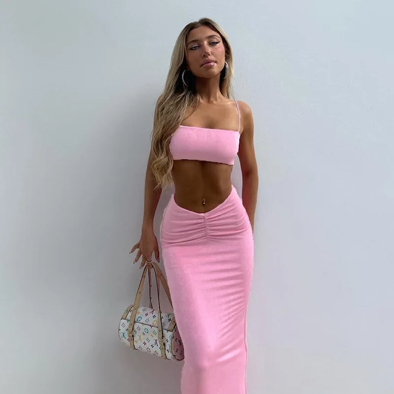 Женский летний комплект из 2 предметов, праздничный комплект из топа на бретелях-спагетти, укороченной юбки макси, комплекты для клувечерни...
Женский летний комплект из 2 предметов, праздничный комплект из топа на бретелях-спагетти, укороченной юбки макси, комплекты для клувечерни...