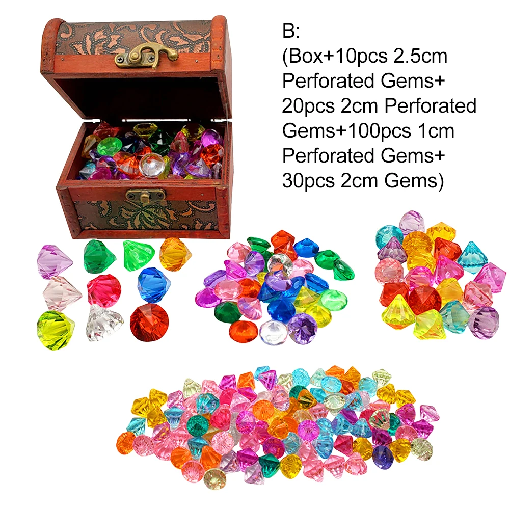 Acrylic Gems Funny Artificial Birthday Gift Game Multicolor Portable Treasure Jewelery Playset With Storage Chest Pirate Party
Acrylic Gems Funny Artificial Birthday Gift Game Multicolor Portable Treasure Jewelery Playset With Storage Chest Pirate Party