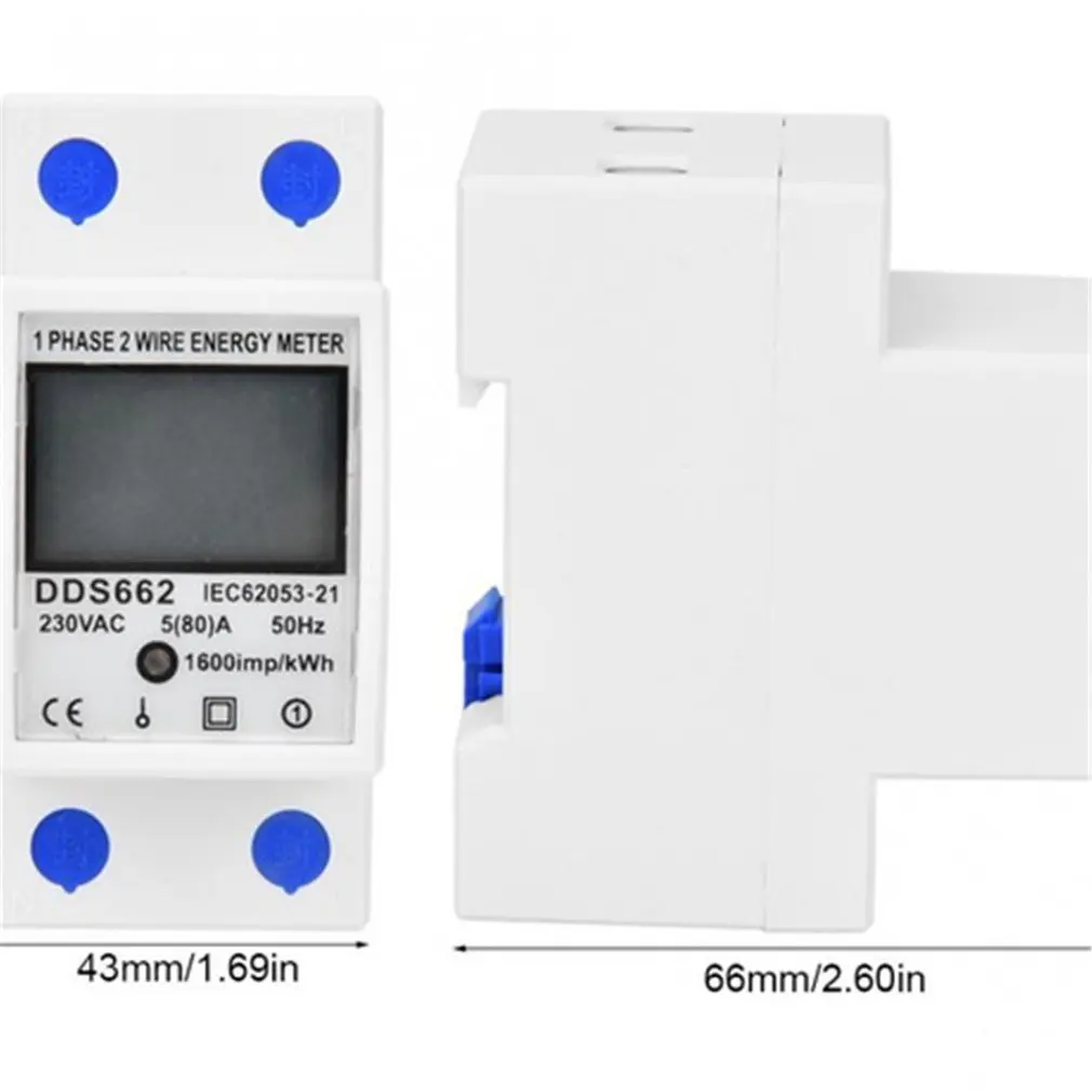 Backlit Single Phase Two Wire LCD Digital Display Wattmeter Power Consumption Energy Meter kWh AC 230V 50Hz Din Rail
Backlit Single Phase Two Wire LCD Digital Display Wattmeter Power Consumption Energy Meter kWh AC 230V 50Hz Din Rail