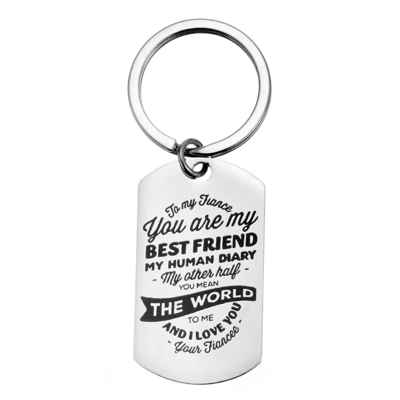 To Best Friend I Love You Fashion Stainless Steel Keychain Lettering My Other Half KeyChain Gift to BoyGirl DIY Custom Wholesale
To Best Friend I Love You Fashion Stainless Steel Keychain Lettering My Other Half KeyChain Gift to BoyGirl DIY Custom Wholesale
