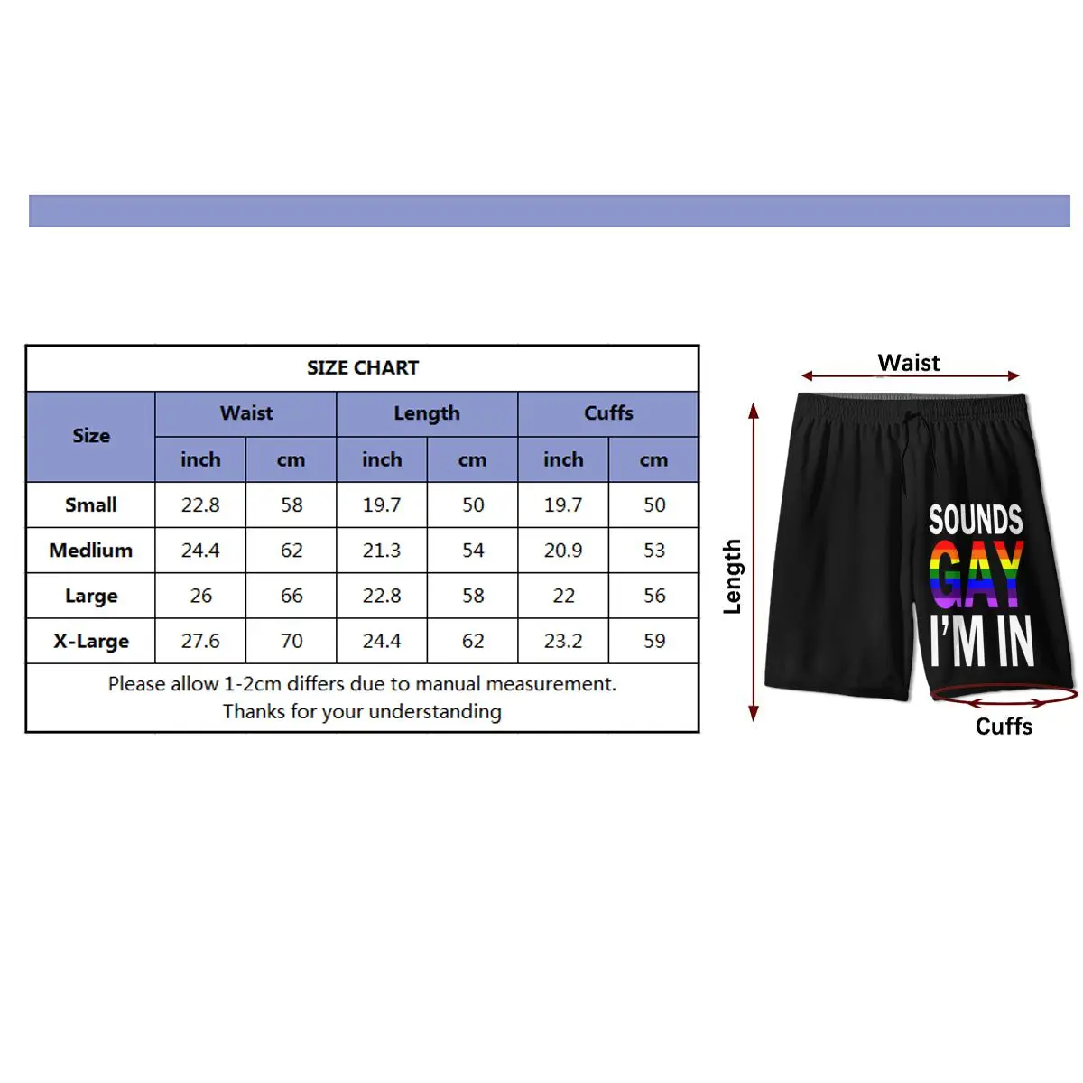 Sounds Gay I'm In Youngsters Summer Short Pants 2021 Casual Beach Shorts Body Fitness
Sounds Gay I'm In Youngsters Summer Short Pants 2021 Casual Beach Shorts Body Fitness