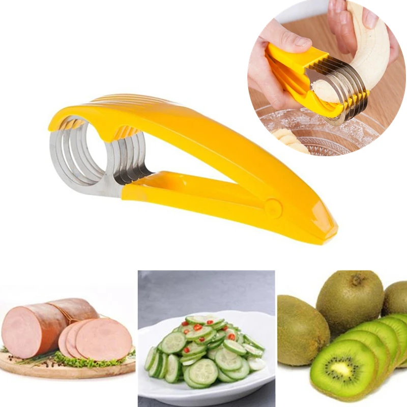 1Pcs Kitchen Accessories Banana Slicer Chopper Fruit Cutter Cucumber Salad Vegetable Peeler New Cooking Tool Home Creative 
1Pcs Kitchen Accessories Banana Slicer Chopper Fruit Cutter Cucumber Salad Vegetable Peeler New Cooking Tool Home Creative