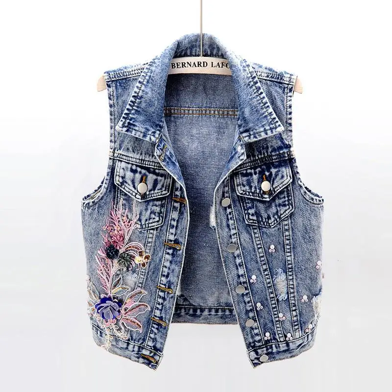 Vests Waistcoats Women Denim Coat Loose Vintage Cool Street Embroidered Jacket Students Korean Style Easy-match Cargo Sleeveless
Vests Waistcoats Women Denim Coat Loose Vintage Cool Street Embroidered Jacket Students Korean Style Easy-match Cargo Sleeveless
