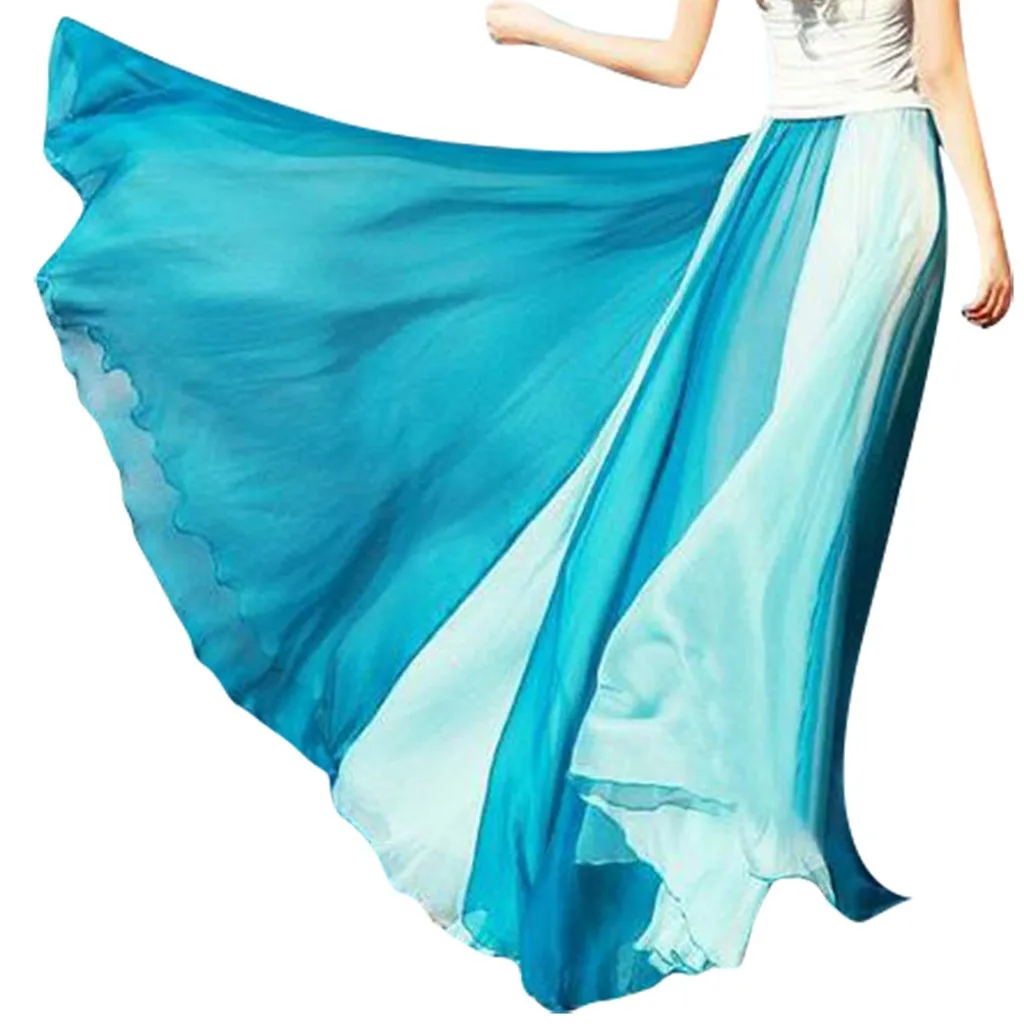 Fashion Women's skirt skirts womens jupe femme faldas mujer Full Circle Skirt Flowing Color Matching Chiffon Bohemian Skirt
Fashion Women's skirt skirts womens jupe femme faldas mujer Full Circle Skirt Flowing Color Matching Chiffon Bohemian Skirt