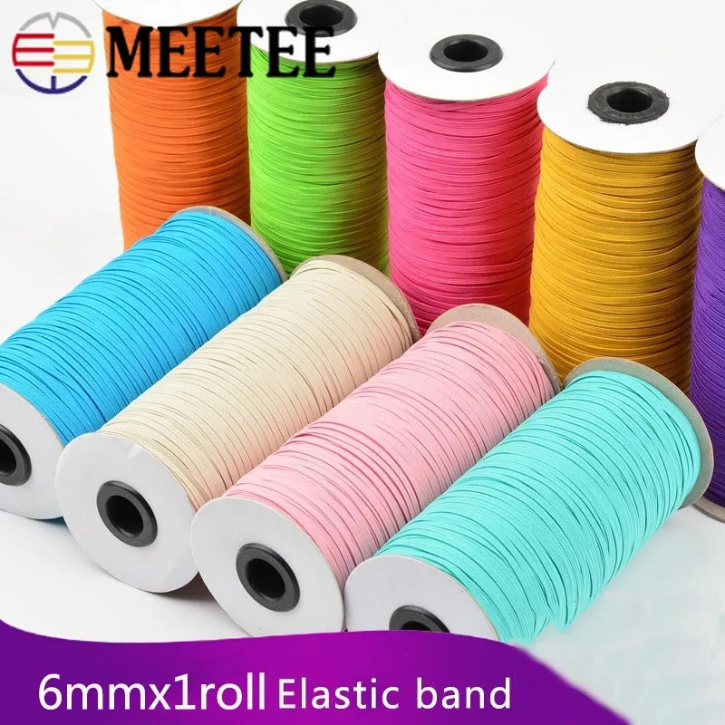 Meetee 1roll 6mmX130Meters 3mmX180M Color Polyester Rubber Elastic Bands for Ear Hanger String Belt DIY Clothing Pants Sewing
Meetee 1roll 6mmX130Meters 3mmX180M Color Polyester Rubber Elastic Bands for Ear Hanger String Belt DIY Clothing Pants Sewing