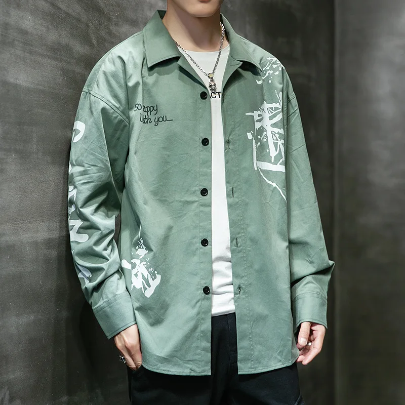 2020 Men Printed Shirts Stand Collar Mens Style Harajuku Three Quarter Dress Shirts For Men Chemise Homme
2020 Men Printed Shirts Stand Collar Mens Style Harajuku Three Quarter Dress Shirts For Men Chemise Homme