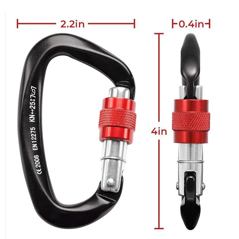 Outdoor Rock Climbing Safety Buckle 25kn Screw Lock Carabiner Hook Master Climbing Carabiner Professional Climbing Accessories 
Outdoor Rock Climbing Safety Buckle 25kn Screw Lock Carabiner Hook Master Climbing Carabiner Professional Climbing Accessories